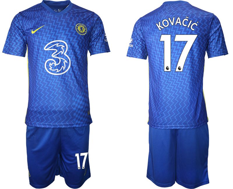 Men 2021-2022 Club Chelsea FC home blue #17 Nike Soccer Jersey